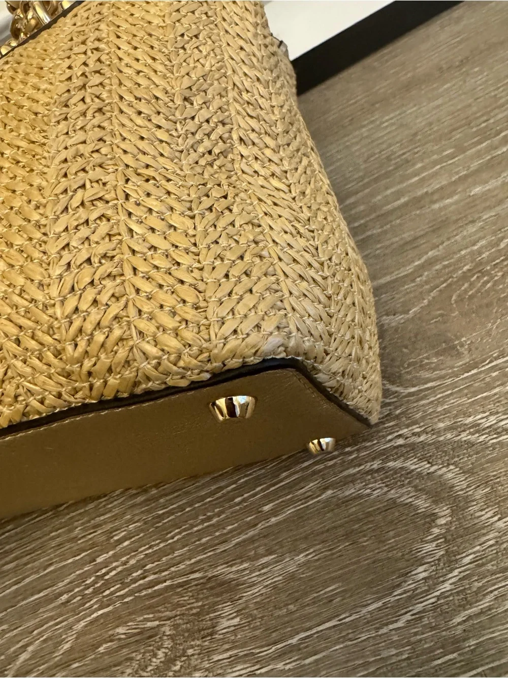 Michael Kor  Straw Rosalie Convertible Satchel. Missing the shoulder strap. - Picture 16 of 16